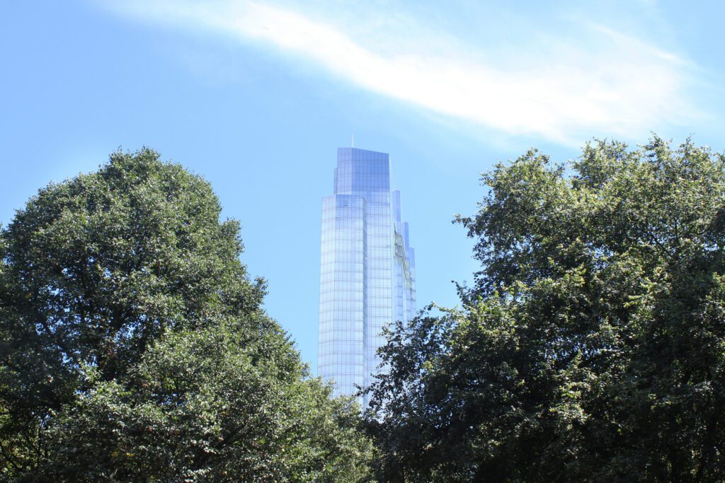Millennium tower building in Boston
